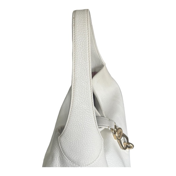 Dooney & Bourke White Pebbled Leather Logo Lock Purse - Picture 4 of 13